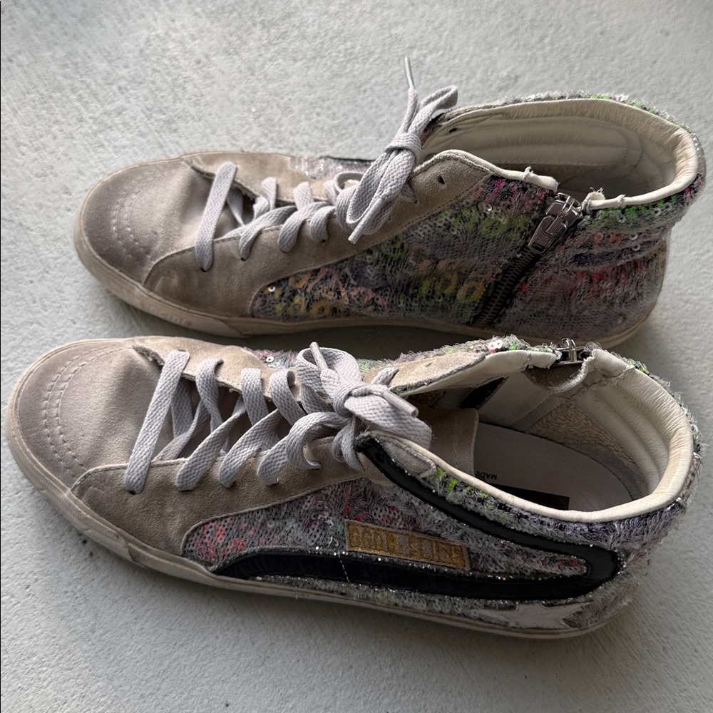 Golden Goose slide rainbow high top sneakers size 40 - Picture 5 of 14